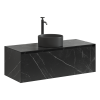 Тумба под раковину Sancos Stone ST120NM 120х50 подвесная цвет черный